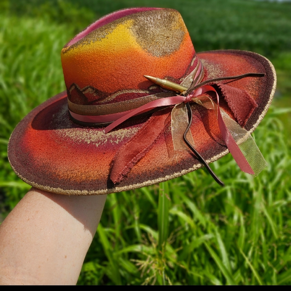 Upcycled Wide Brim Hat - Picture 5 of 6